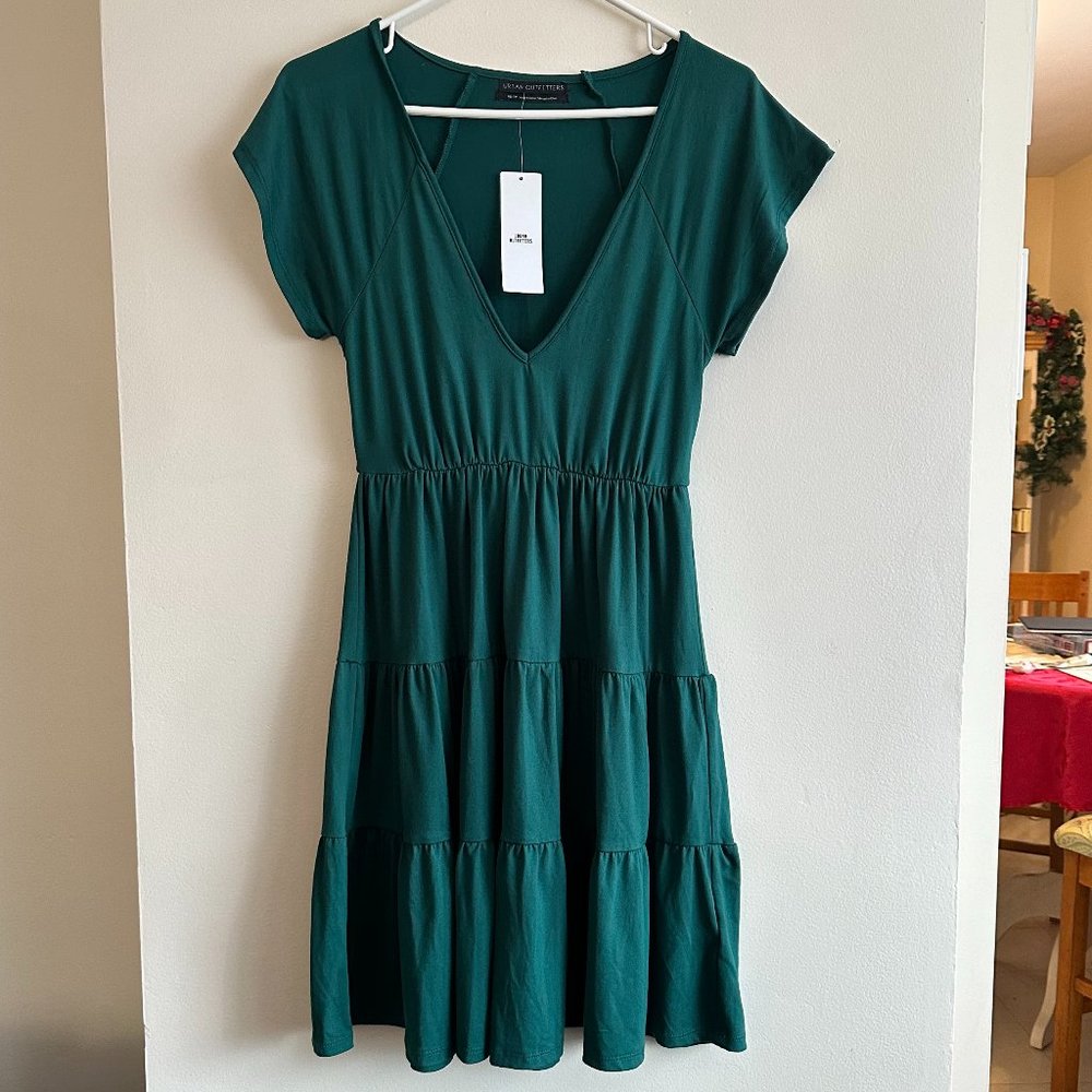 Urban Outfitters Moss Green Dress, six=ze XS